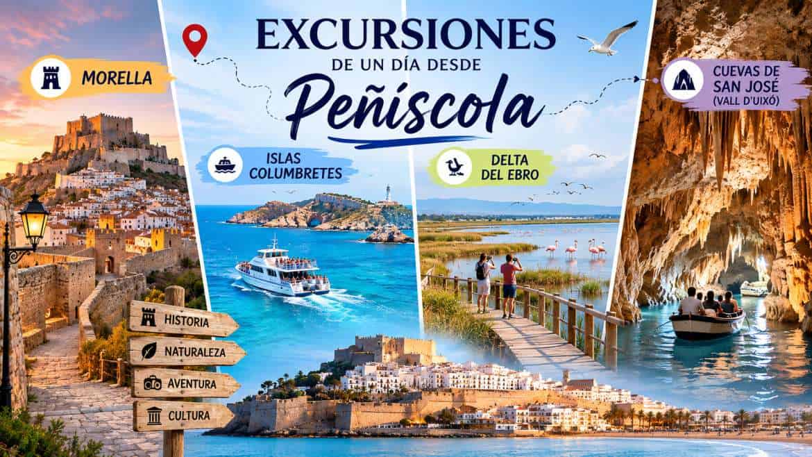 Excursiones de un día desde Peñíscola a Morella, Islas Columbretes, Delta del Ebro y Cuevas de San José