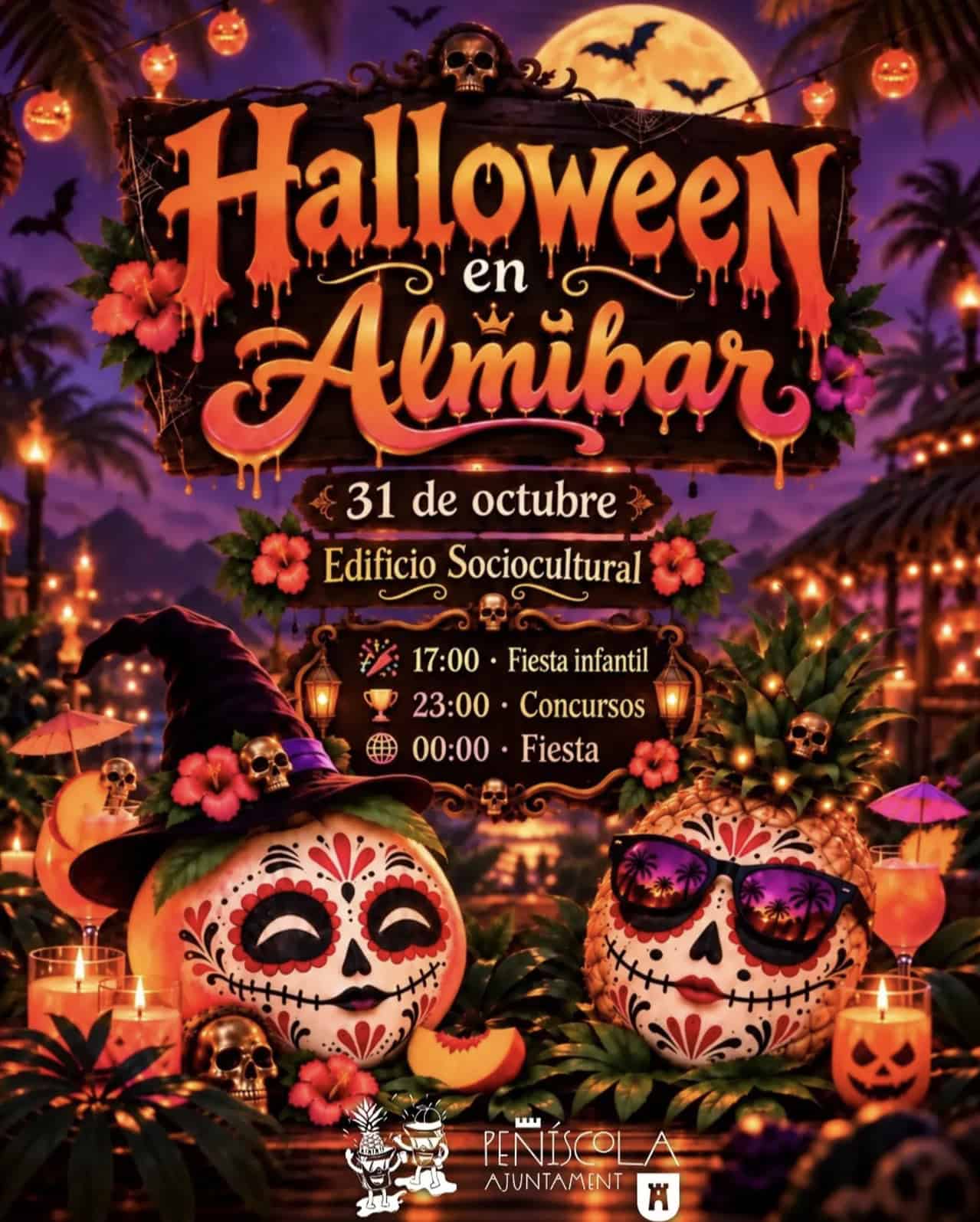 Cartel del evento Halloween en Almíbar